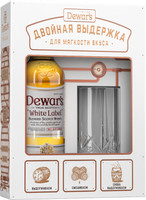Виски Dewar's Вайт Лейбл шотландский купажированный 40% в подарочной упаковке, 700мл + стакан