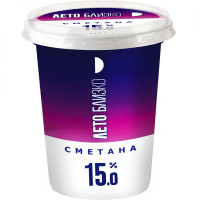 Сметана Лето близко 15%, 300г