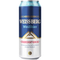 Пиво Weiss Berg Пшеничное светлое нефильтрованное неосветлённое 4.7%, 450мл