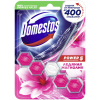 Блок для очищения Domestos Power 5 для унитаза ледяная магнолия, 55г