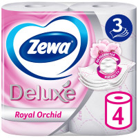 Туалетная бумага Zewa Delux с ароматом орхидеи 3 слоя, 4шт