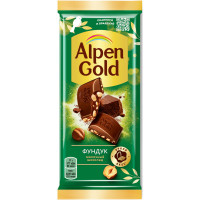 Шоколад молочный Alpen Gold с фундуком, 85г