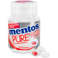 Жевательная резинка Mentos Pure White Клубника, 54г