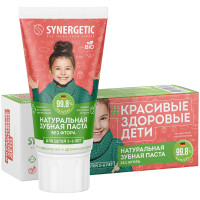 Зубная паста Synergetic Клубничка и банан детская, 50г