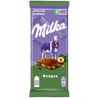 Шоколад молочный Milka с фундуком, 80г