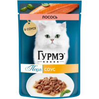 Влажный корм для кошек Гурмэ Перл Нежное филе с лососем, 75г