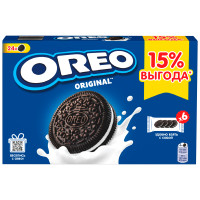 Печенье Oreo с какао и начинкой ваниль, 228г