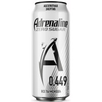 Энергетик Adrenaline Rush без сахара безалкогольный газированный, 449мл