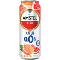Пивной напиток Amstel Нейчер Лайт апельсин-грейпфрут светлое 0%, 430мл