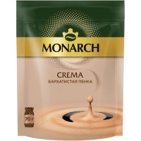 Кофе Monarch Crema натуральный растворимый сублимированный, 70г