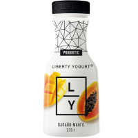 Биойогурт Liberty Yogurt с папайей манго питьевой c лактобактериями 2%, 270мл