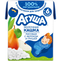 Каша молочная Агуша Засыпайка Рис-Яблоко-Груша 2.7% с 6 месяцев, 200мл