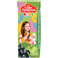 Сок Сады Придонья Kids из яблок и чёрной смородины с 5 месяцев, 200мл