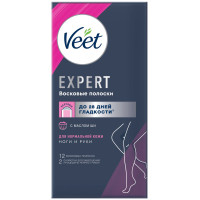 Полоски Veet Expert восковые для нормальной кожи, 12шт