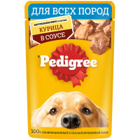 Влажный корм Pedigree для взрослых собак всех пород с курицей в соусе, 85г