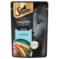 Влажный корм Sheba для кошек паштет с лососем, 75г