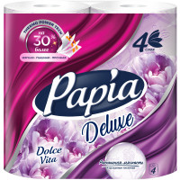 Туалетная бумага Papia Deluxe Дольче вита 4 слоя, 4шт