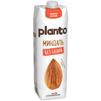 Напиток Planto Almond No Sugars миндальный без сахара ультрапастеризованный, 1л