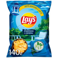 Чипсы картофельные Lay's со вкусом сметаны и зелени, 140г