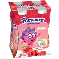 Йогурт питьевой Растишка с клубника-малина-земляника 1.6%, 90г