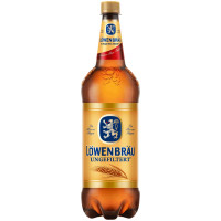 Пиво Lowenbrau Нефильтрованное светлое нефильтрованное пастеризованное 4.9%, 1.3л
