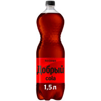 Напиток безалкогольный  Добрый Кола без сахара сильногазированный, 1.5л