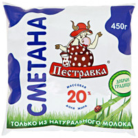 Сметана Пестравка Пестравская 20%, 450г