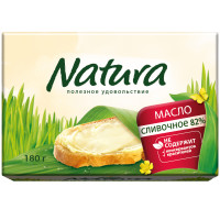 Масло сливочное Natura 82%, 180г