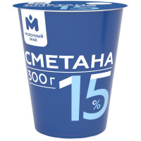 Сметана 15% Молочный Знак, 300г