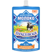 Молоко сгущённое Алексеевское цельное с сахаром ГОСТ 8.5%, 100г