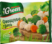 Смесь овощная Морозко Green Овощное трио быстрозамороженная, 400г