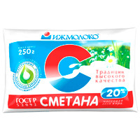 Сметана Ижмолоко 20%, 250г