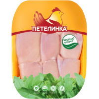 Филе бедра цыплёнка-бройлера Петелинка без кожи охлаждённое