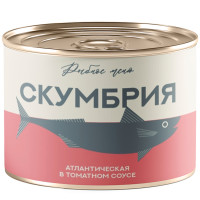 Скумбрия Рыбное Меню атлантическая в томатном соусе, 250г