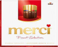 Набор конфет Merci шоколадные ассорти 8 видов шоколада, 250г