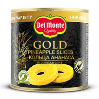 Ананасы Del Monte Gold кольца в соке, 435г