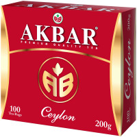 Чай Akbar Цейлон чёрный в пакетиках, 100х2г