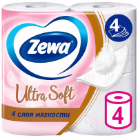 Туалетная бумага Zewa Ultra Soft 4 слоя, 4шт