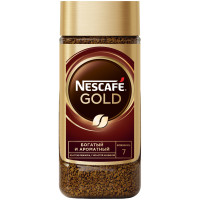Кофе Nescafé Gold натуральный растворимый с добавлением молотого, 95г