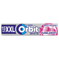 Жевательная резинка Orbit XXL White Bubblemint без сахара драже, 20.4г