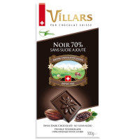 Шоколад горький Villars без добавления сахара, 100г