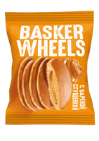 Пирожное Basker Wheels Pancake бисквитное с варёной сгущёнкой, 36г