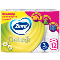 Бумага туалетная Zewa Deluxe 12шт Camomile Comfort 3 слоя