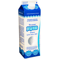 Молоко Рузское цельное пастеризованное 3.2-4%, 1л