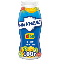 Напиток кисломолочный Имунеле for Kids Тутти-Фрутти 1.5%, 100мл