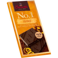 Шоколад Sarotti No.1 Orange с засахаренной цедрой апельсина горький 70%, 100г