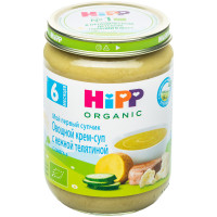 Крем-суп HiPP Мой первый супчик овощной с нежной телятиной с 6 месяцев, 190г