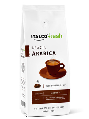 Кофе Italco Арабика бразилия жареный в зёрнах, 1кг