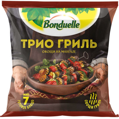 Смесь овощная Bonduelle Овощное трио гриль для жарки быстрозамороженная, 400г
