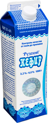 Кефир Рузское Молоко Рузский 3.2-4%, 1л